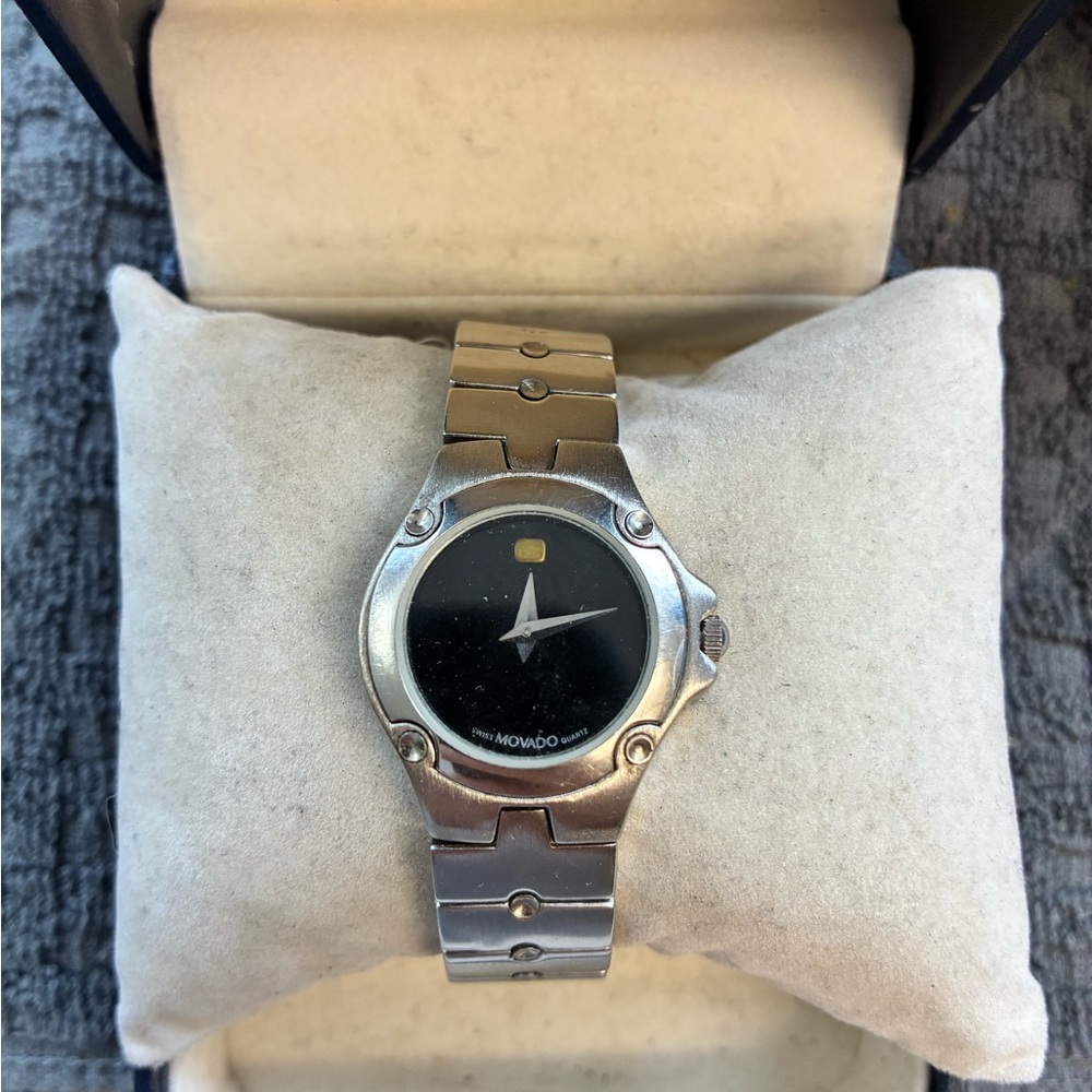 Movado 78-7867 Stainless Steel Black Dial Watch